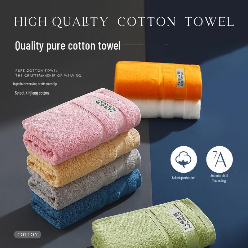 100% A-Grade Antibacterial Cotton Bath Towel - Thick, Soft, Absorbent, Quick-Drying, Adult Size Washcloth