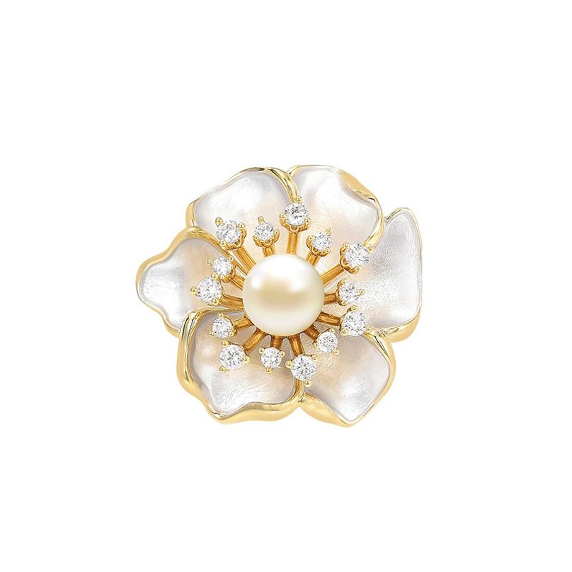 Luxury Designer Crystal Brooches Pins For Women Lady Elegant Shiny Boutique Badges Corsage Party Wedding Pin золотой
