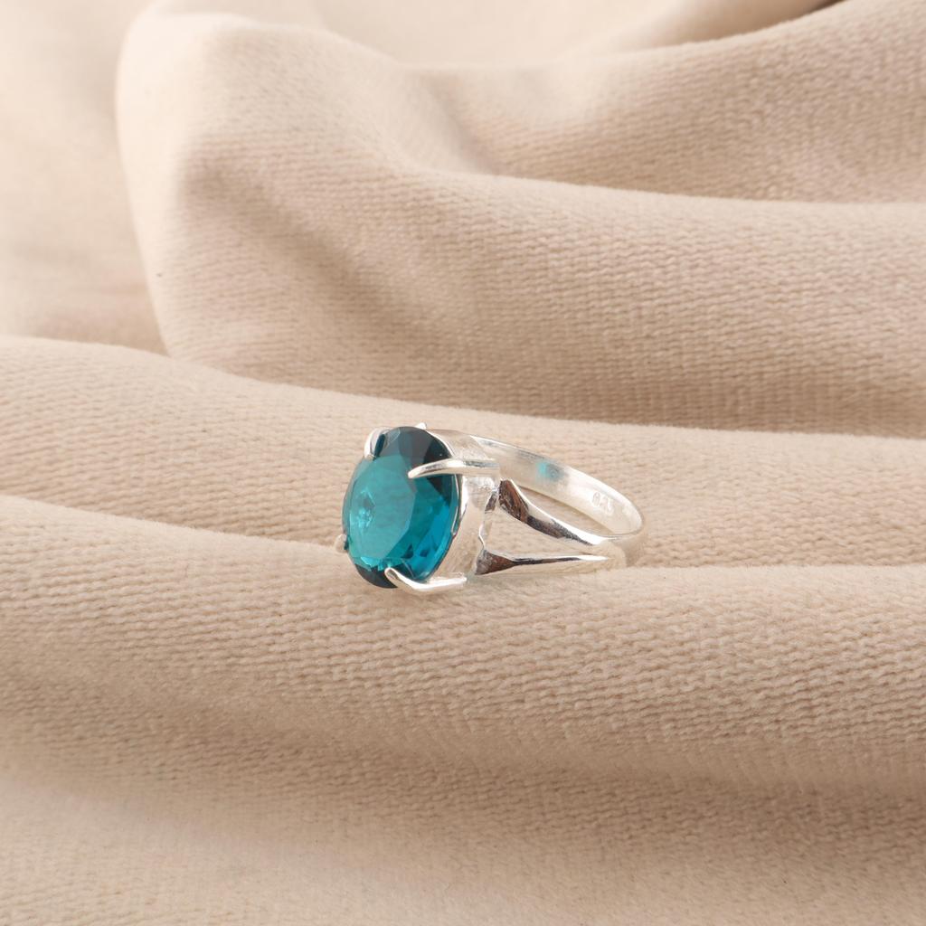 Apatite Gemstone 925 Sterling Silver Handmade Jewelry Wedding Ring For Gift RR-75-15