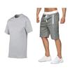 2024 Summer Men's Solid Short Sleeve T-shirt & Shorts Set