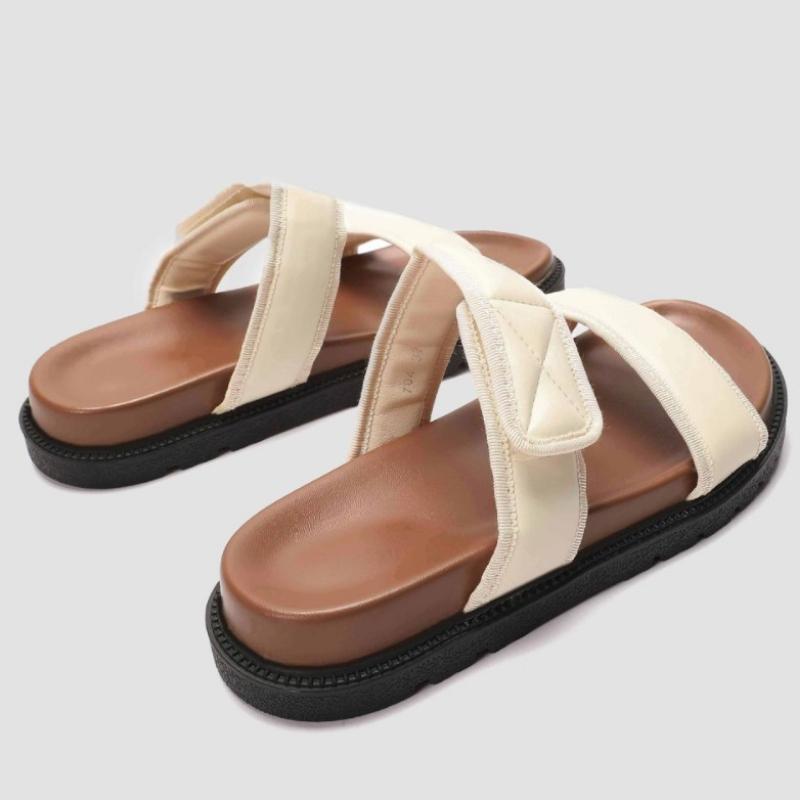 Fashion Fashion Round Toe Soft Sole Platform Sandal Women Open Toe Narrow Band Flat Sandals Summer Comfort 35-43 Large Size Beach Shoes
