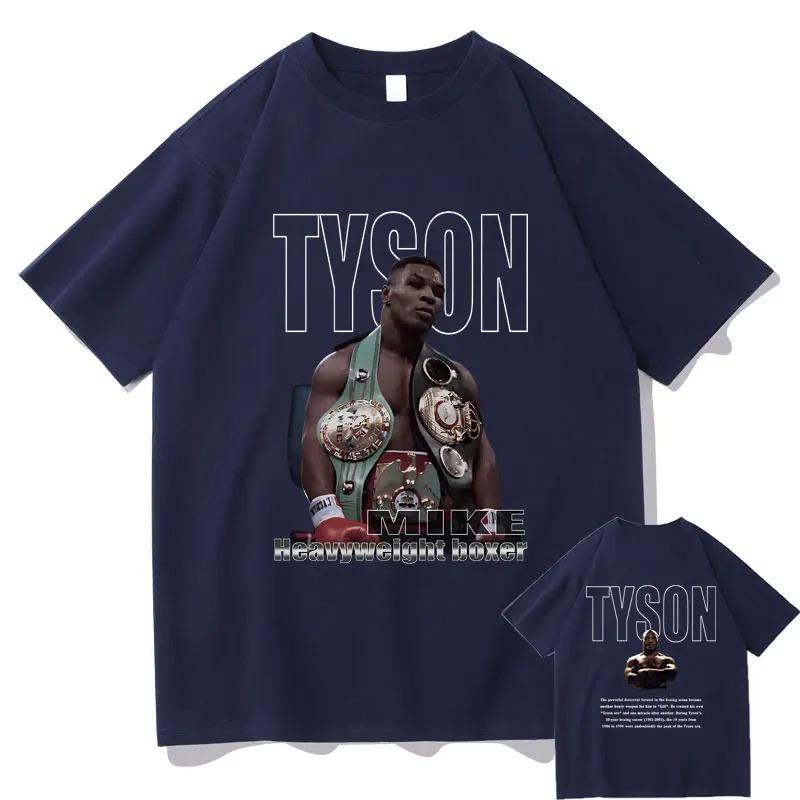 Boxing King Mike Tyson Double Sided Print T-shirt Men Women Casual Oversized O-collar T Shirts Male Fashion Streetwear Tshirt