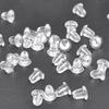 100pcs 5mm Hooded Earring Back Scrunchie Earring Accessory Women's Fashion Earrings