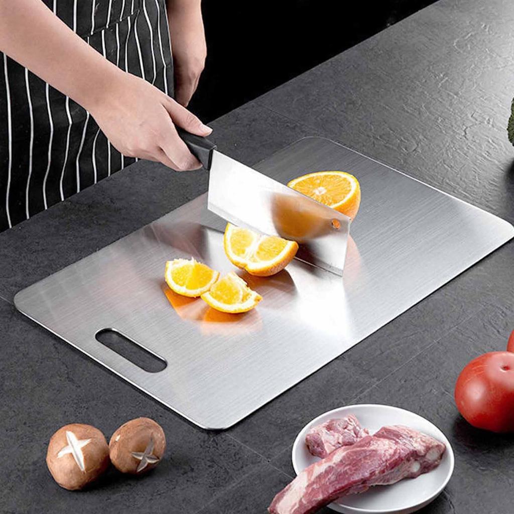 Double-Sided Kitchen Cutting Board, Heavy-Duty Chopping Board & Rolling Board for Meat, Vegetables, Baking Prep