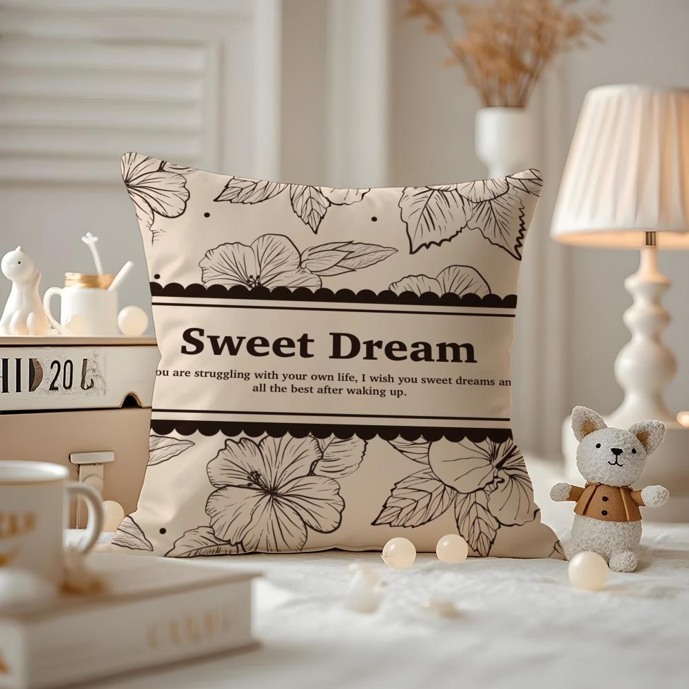 

Beautiful Retro Flowers Cushion Cover Anti-dustmite Pillowcase Invisible Zipper Silky Short Plush Sofa Cushion Cover 30cmx30cm