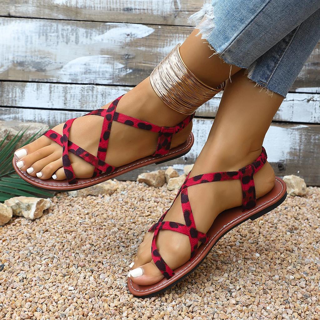 Mode Dam Sandaler Spänne Rem Strand Designer Skor för Kvinnor Nya Platta Clip-toe Casual Sandaler Dam Rom Smalband Ankel Sandaler