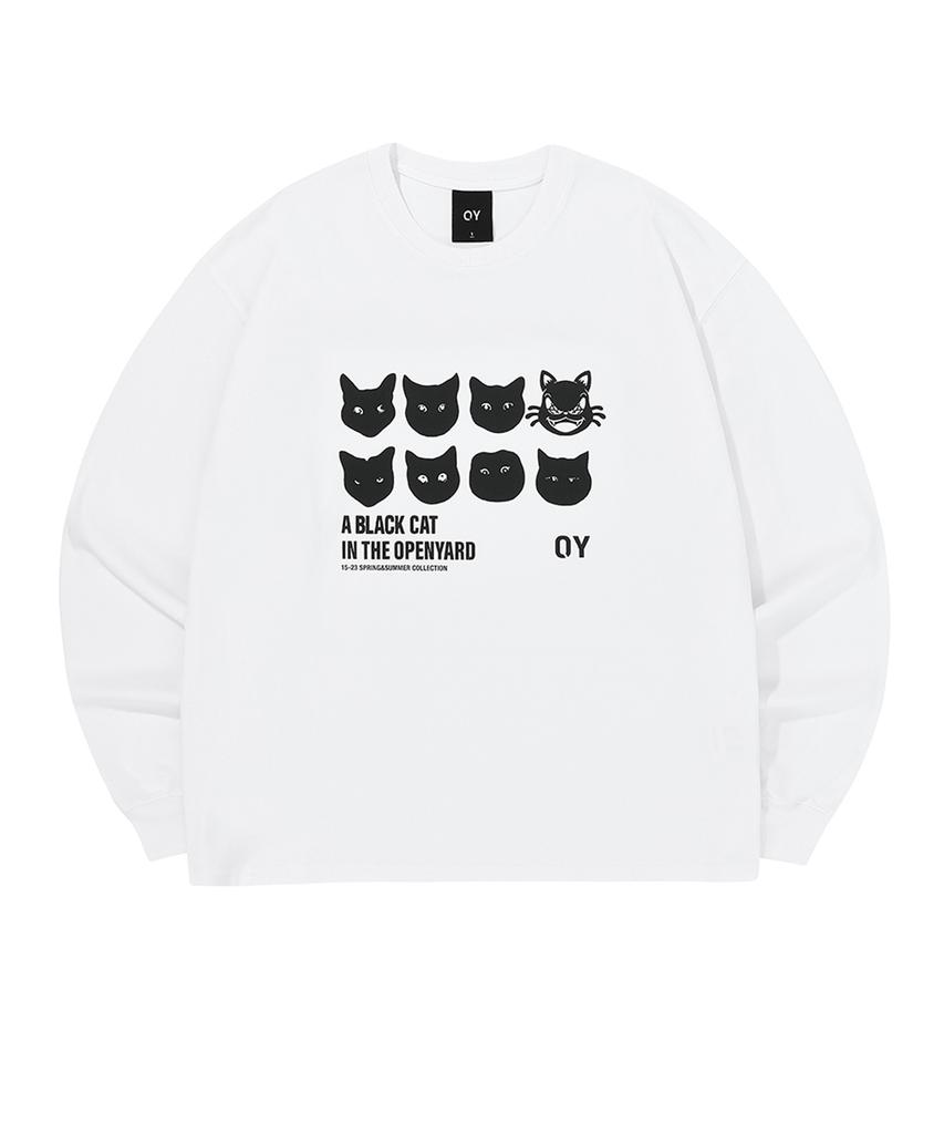 OHY Emotion Cat Long Sleeve - White