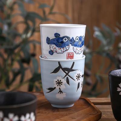 Keramiktasse im japanischen Stil Handbemalte Teetasse Japanische Küche Keramik Kleine Teetasse