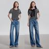 Chuyu 2025 Summer Striped Short Sleeve Cotton T-Shirt