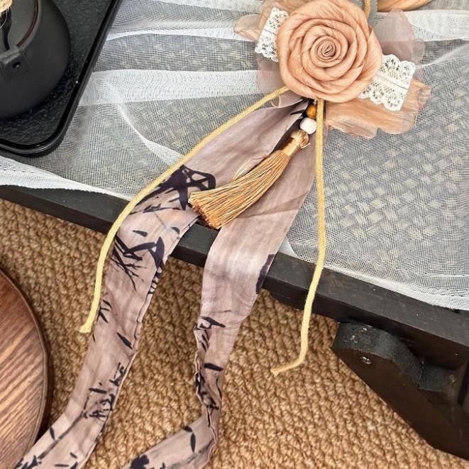 Mesh flower streamer hairpin fashion early spring accessories duck bill clip niche exquisite high-end hair accessories women