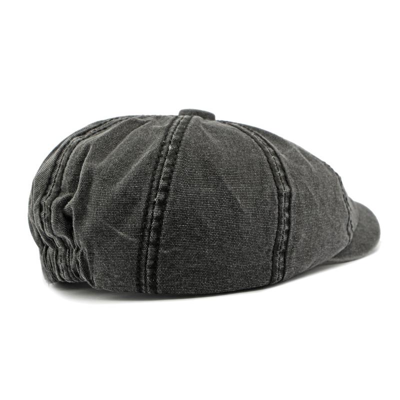 Denim Osmihranný klobouk pánský Britský baret Duck Tongue Painter Hat Retro Newsboy Hat