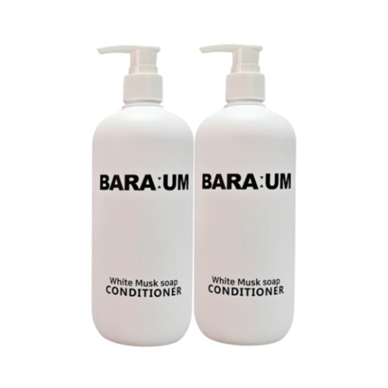 Bara:um White Musk Hair Rinse Conditioner 490ml | Floral Woody Scent | Natural Scalp & Hair Care for Fresh & Smooth Hair