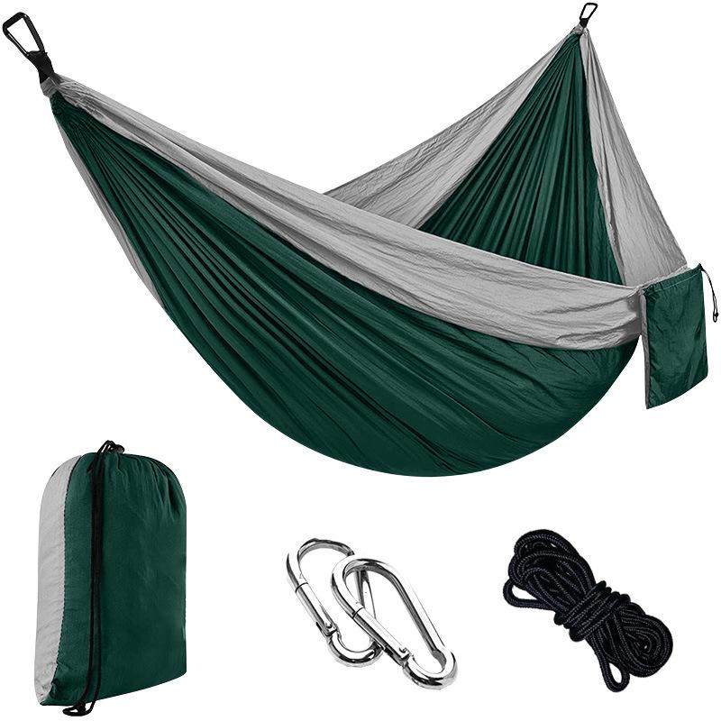Portable Nylon Parachute Camping Hammock Swing Chair (Single/Double)