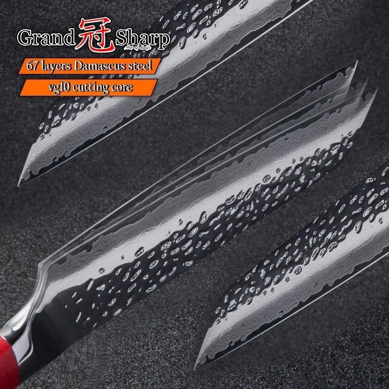 8.5 Inch Damascus Chef Knife Japanese Damascus Stainless Vg10 Steel Kitchen Kiritsuke Knife Cooking