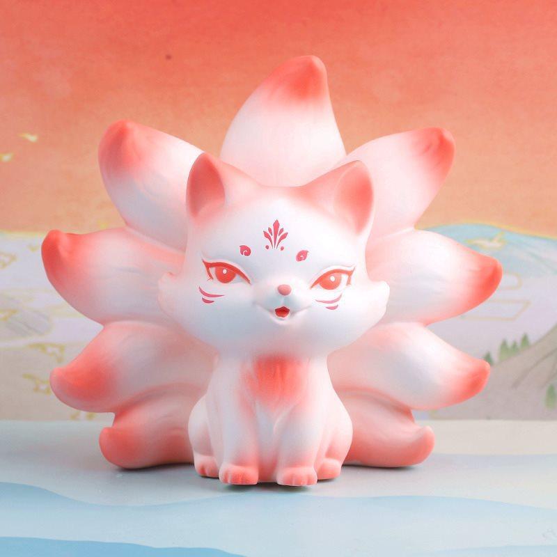 

1PC Креативна дев ятихвоста лисиця у стилі Money Bank Велика ємність, стійка до падіння Скарбничка Прикраса дому Різдвяні подарунки Подарунок на День Подяки червоний