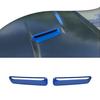 2X Blue Hood Scoop Air Vent Cover Trim For Dodge Challenger SXT 2015- ABS