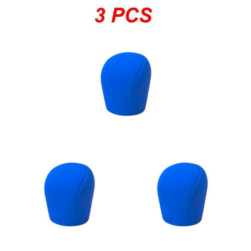 2/3PCS Brake Handle Cover Premium Portable Knob Cover Silicone Car Gear Head Cover Knob