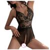 Women's Sexy Lace Suspender Nightdress One-piece Open File Sexy Pajamas