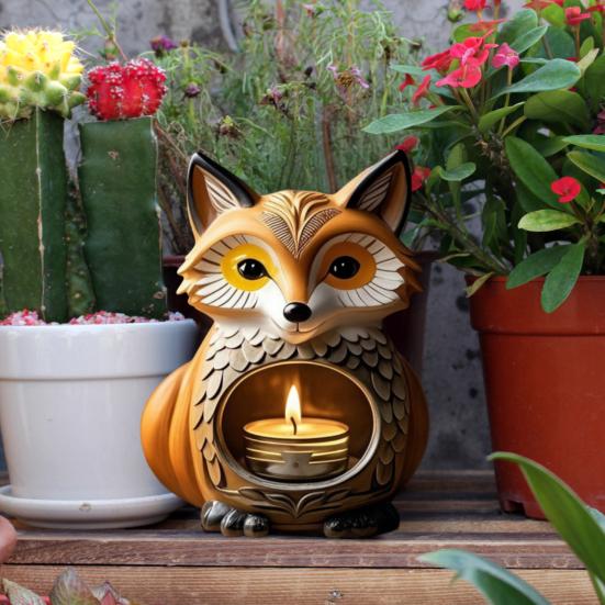 Animal Incense Burner Resin Butterfly Rabbit Incense Holder Handmade Fox Owl Incense Cone Burner Desktop Ornament for Yoga Room
