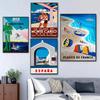 Vintage Travel City Sawa Lebanon Winter Sports Minimalist Print Canvas Painting for Living Room Modern Aesthetics Home Decor