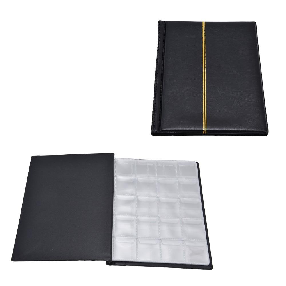 

250 Pocket Coin Collection Book PVC Material Direct Insert Coin Collecting Holder PU Leather Commemorative Design чёрный