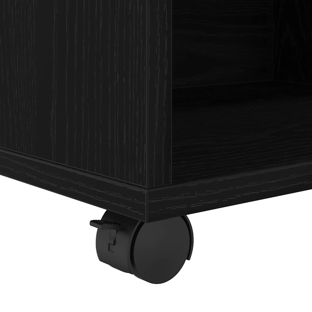 Storage Cabinet Black Oak Effect 46 x 36 x 59 cm