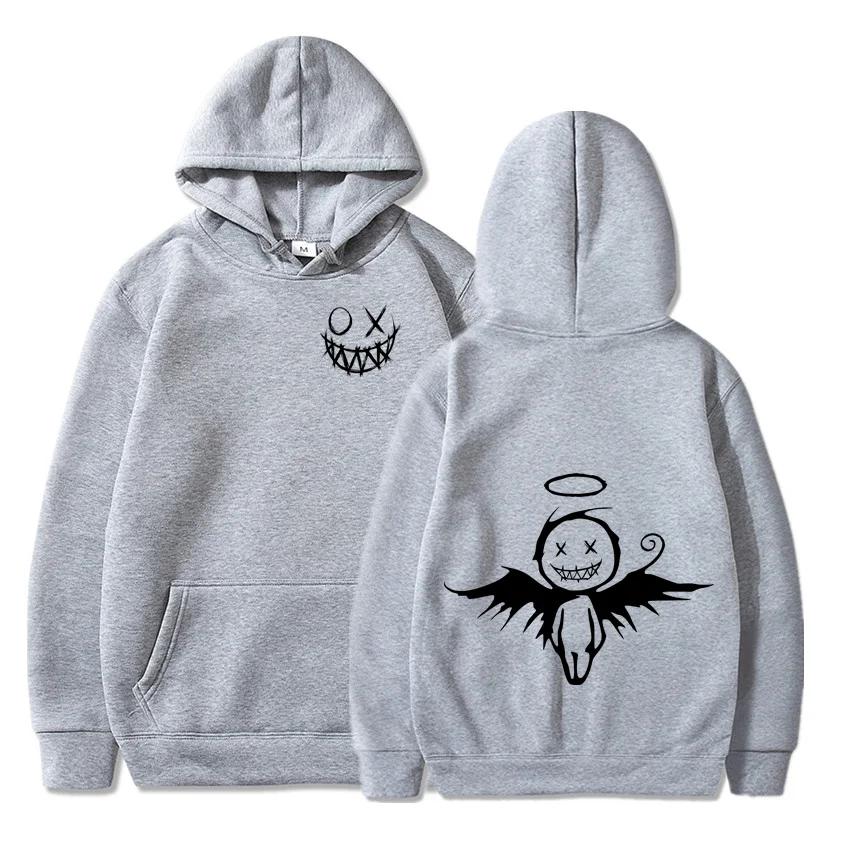 Autumn and Winter New Smiling Angel Hoodie, Hip-hop Street Classic Hoodie, Outdoor Fashionable Casual Long Sleeved Warm Hoodie
