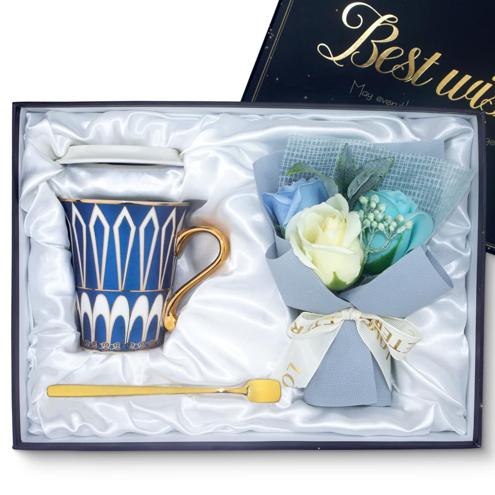 A perfect gift for including and This soap flower bouquet and coffee cup set makes a popular gift for and men in their and This 300ml mug with lid