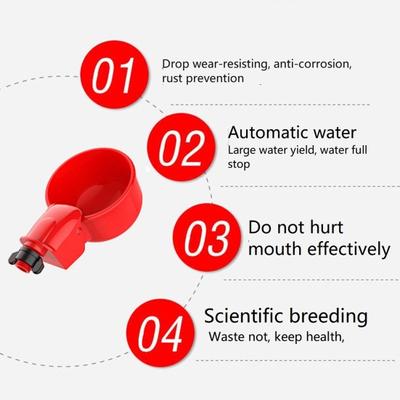 2 Stücke Hühnertrinker Automatische Wasserabgabe Federbelastete Steuerung Hühnertrinkbecher Automatischer Trinker Geflügelbedarf