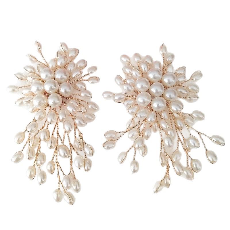 Eleganti Orecchini a Cascata con Nappe di Perle Francesi