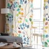 Colorful Leaves Abstract Tulle Curtains For Living Room Sheer Curtain For Bedroom Kitchen Blinds Voile Curtains