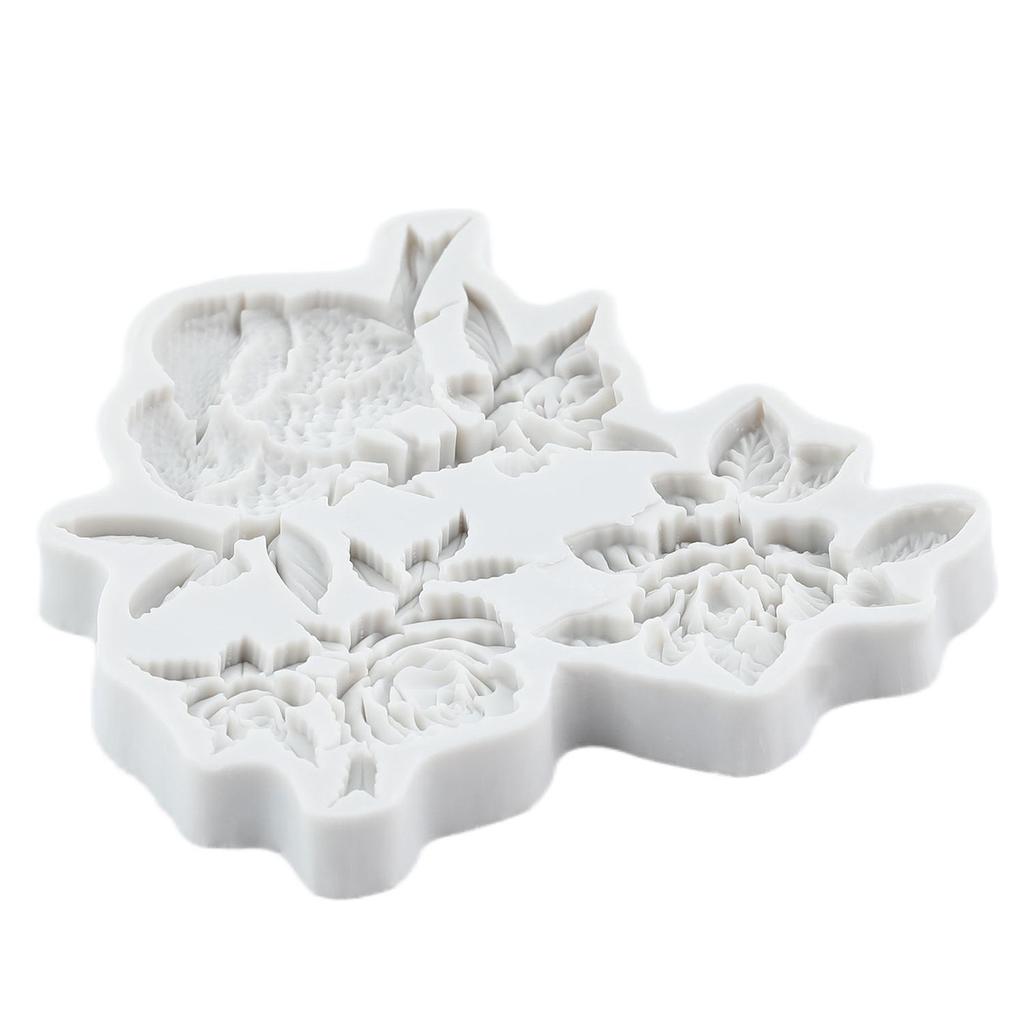 Magpie Silicone Mold Flower Twigs Fondant Molds Cake Decorating Tools Cupcake Topper Candy Resin Clay Chocolate Gumpaste Mold