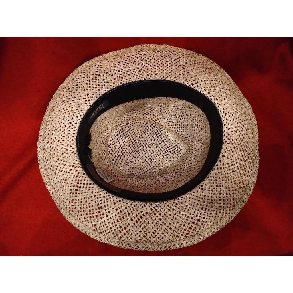 Used STETSON x Zukin straw hat fedora hat size M