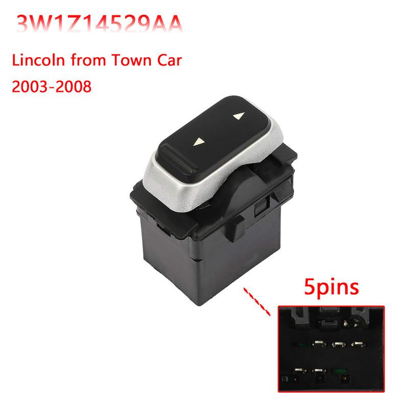 New Passenger Side Electric Power Window Control Switch for Lincoln Town CAR 2003-2008 Glass Lifter Car Accessories 3W1Z14529AA