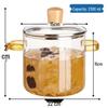 ZISIZ Glass Soup Pot with Lid and Double Handles