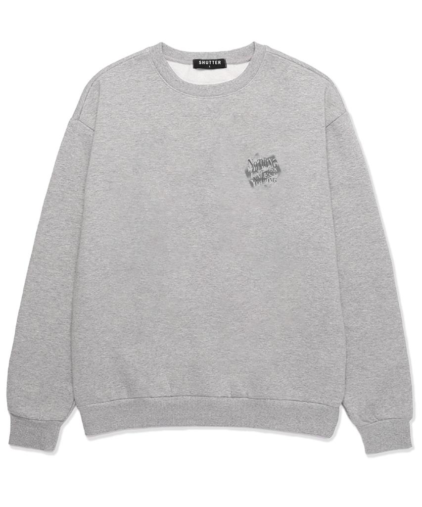 SHIRTER Nothing Blur Sweatshirt (Sls026) Melange Gray (Type B)