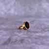Genuine Black Onyx Rose Cut Ring 14k Gold Ring for Women Faceted Black Stone Handmade Jewelry Healing Crystals Unique Jewelry for Gift
