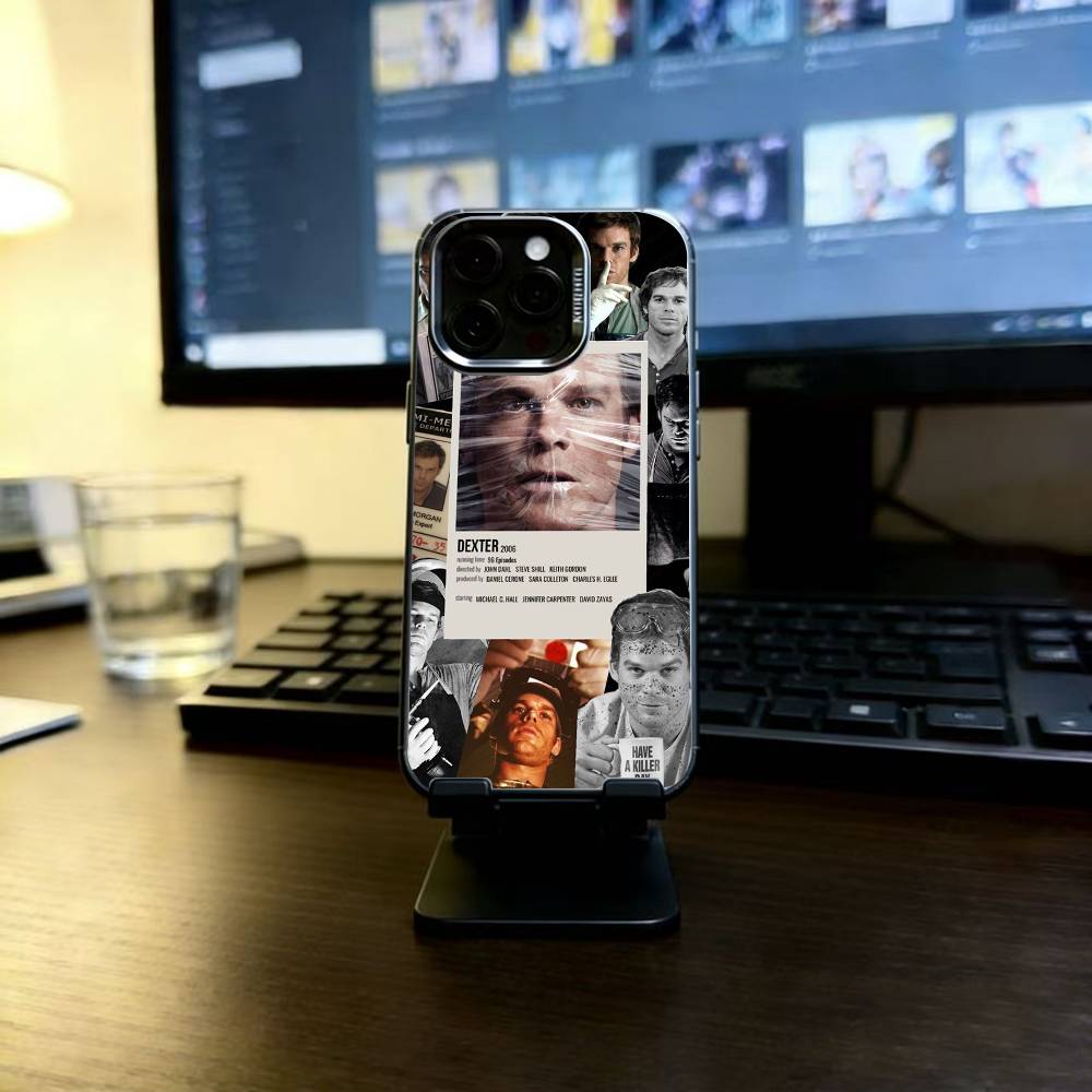 Dexter Morgan Phone Case For iPhone 17,16,15,14,13,12,11 Plus,Pro Max,XS,Colorful Silver Black Cover