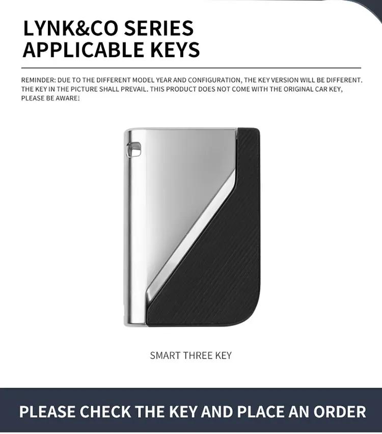 Zinc Alloy Car Remote Key Case Cover for Lynk&Co 01Phev 0105 Protection Keychain Keyless Set Bag Shell Interior Accessories