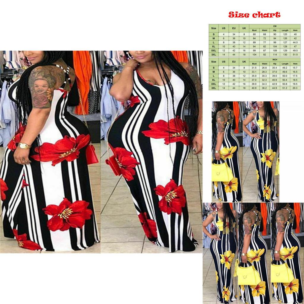 Stunning Plus Size Lady Floral Boho Party Bodycon Maxi Dress For Elegant Occasions