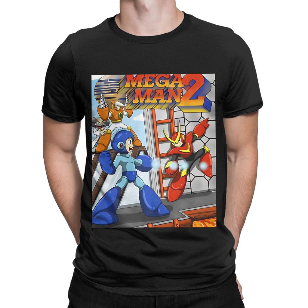 Megaman Funny 100% Cotton T-Shirt Megaman Tops Tees For Men