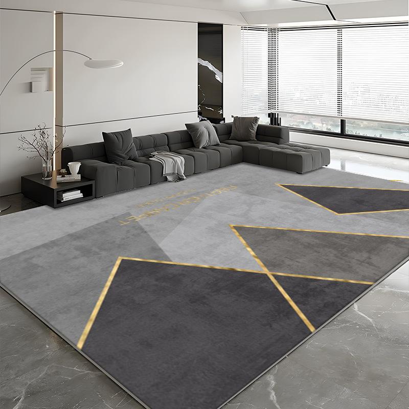Modern Simple Style Large Living Room Rug Geometric Pattern Antiskid Office Decor Carpet Soft Easy Cleaning Coffee Tables Mat