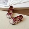 Spring Girl's Mary Janes Flower Bowknot Hook-loop Sweet Kid's Flat Shoe Solid Colors Chic Charming Daily Children Shoes 4-6Y