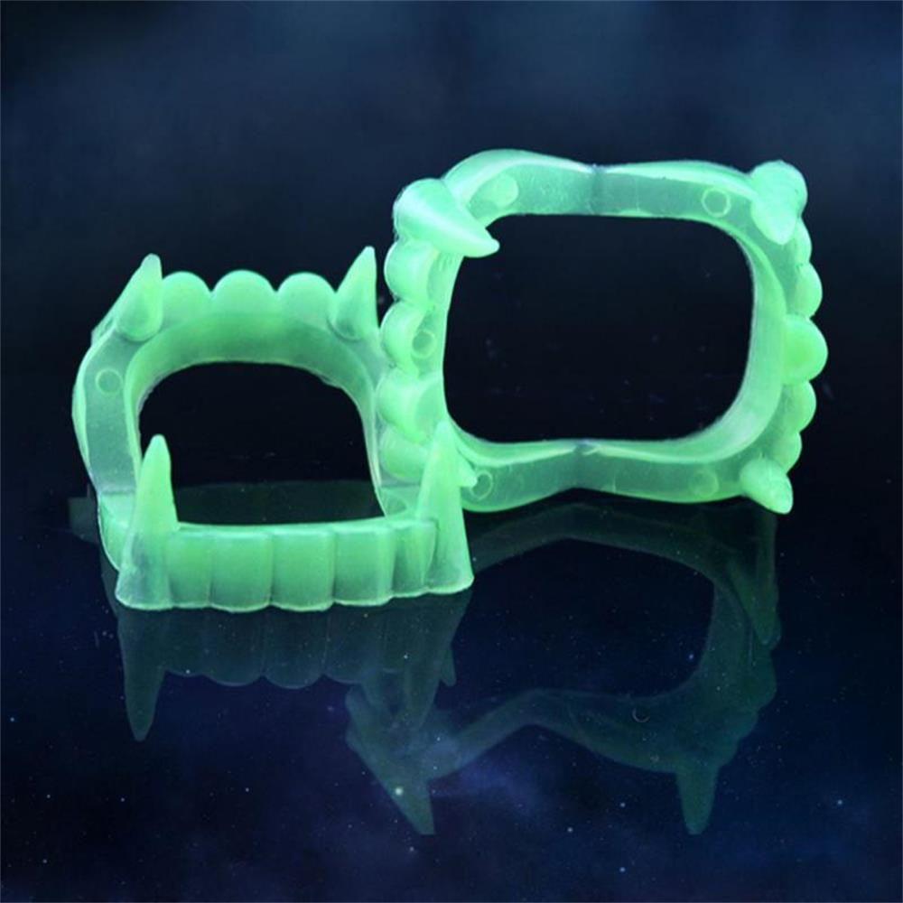 Glow In the Dark Party Supplies Costume Halloween Plastic Party Decoration Fake Vampire Teeth