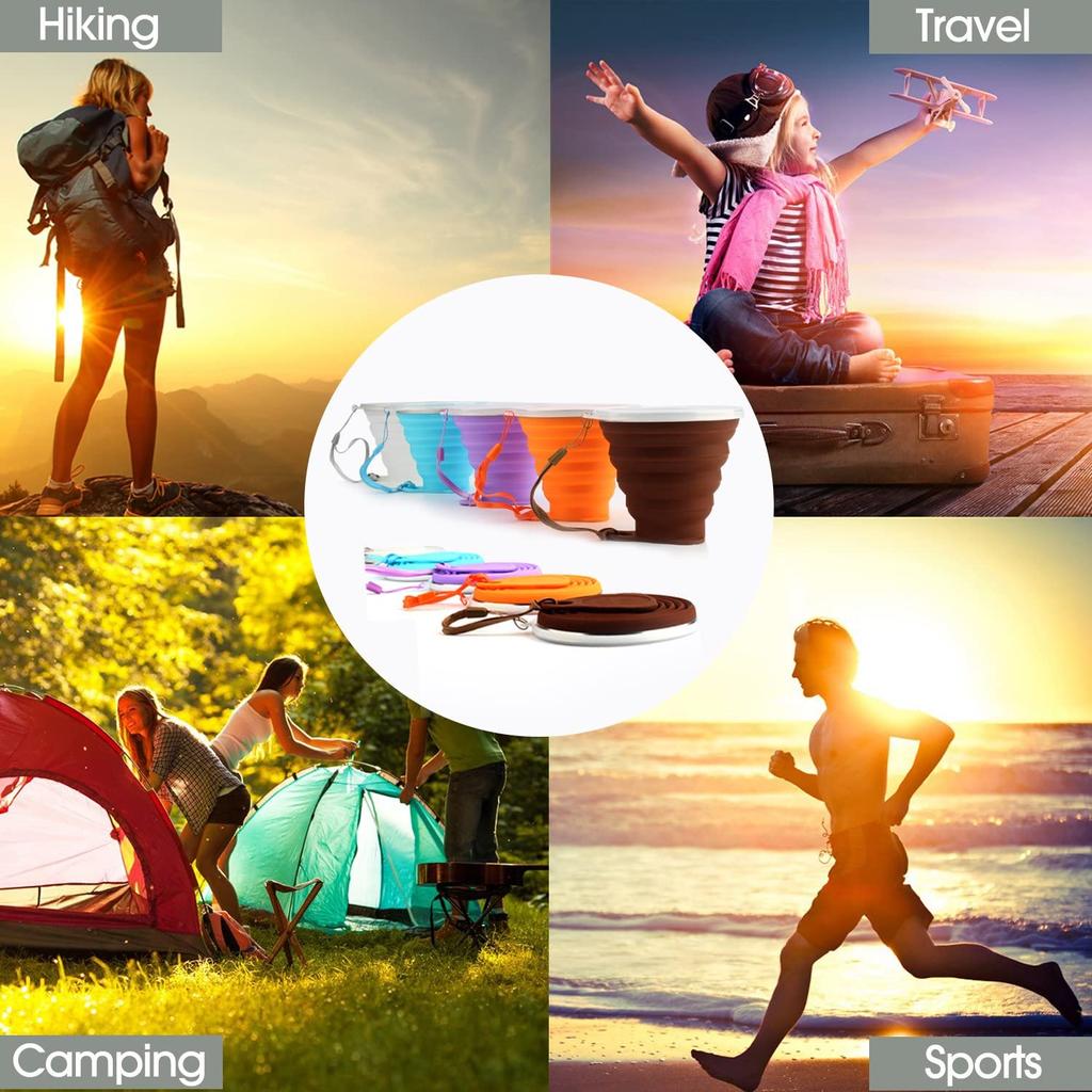 Silicone Foldable Cup Collapsible Telescopic Adorable Water Bottle Outdoor Use Travel Children Cups Teacups Ware Jug Drink Water Copa