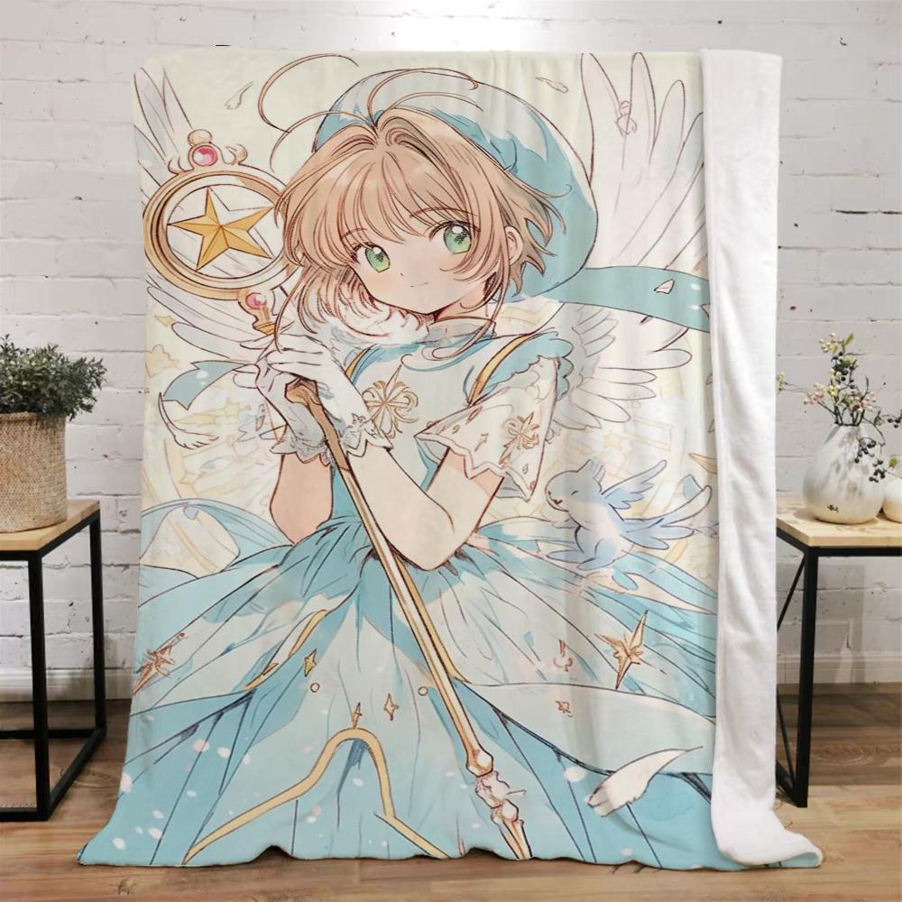 Cardcaptor Sakura Knitted Blanket King Size Microfiber Bedding Fluffy Soft Blankets and Throws Bed Throw Interior for Home Knee