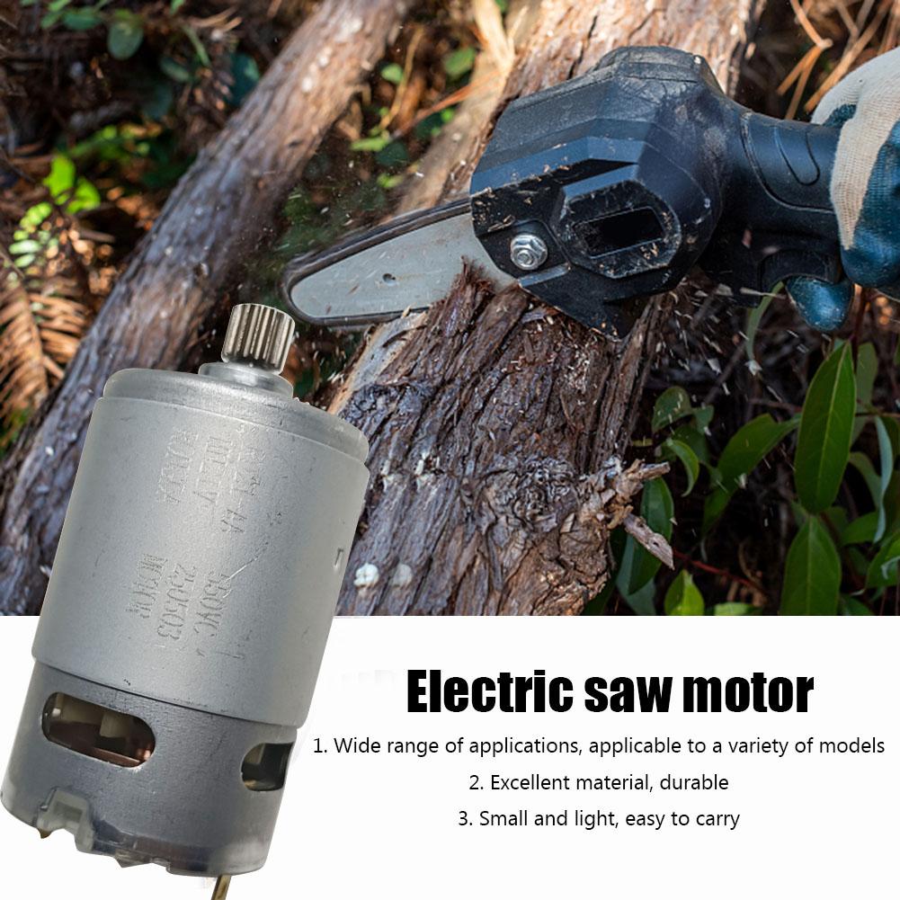 21V Mini DC Motor 14 zubů Mikro motor 28000 ot./min Průměr ozubeného kola 8,2 mm Příslušenství pro elektrické nářadí pro 550 Motor Lithiová řetězová pila