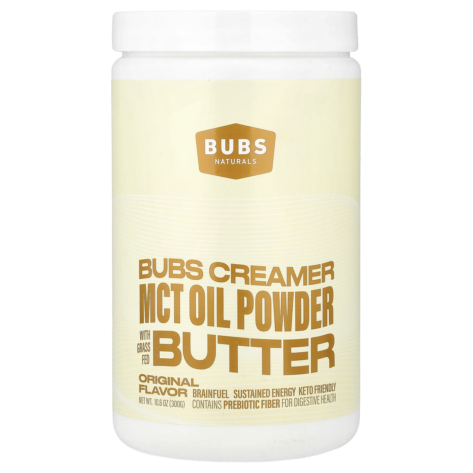 BUBS Naturals, Кофе-сливки Bubs, Масло от коров травяного откорма, Порошок масла MCT, Оригинальный, 300 г (10,6 унций)