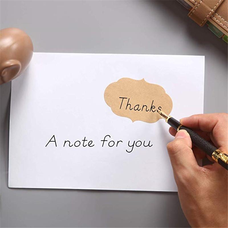 250Pcs Kraft Stickers Paper Labels Blank Christmas Gift For Jar Candle Glass Bottle Office Classification Stationery Sticker