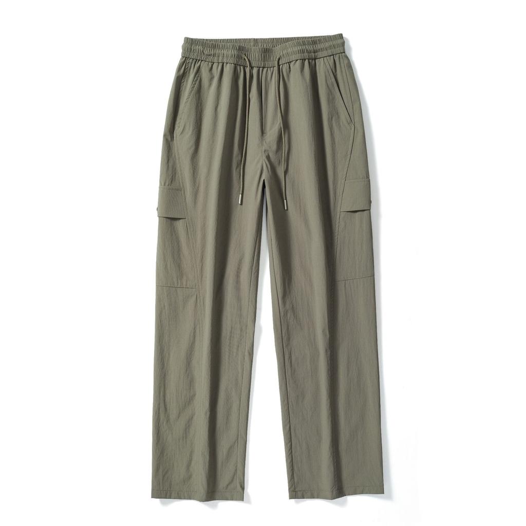 Mingge | Summer new outdoor sports casual paratrooper pants men's solid color versatile loose straight overalls